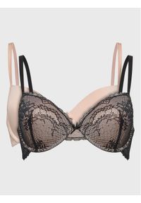 Dorina Komplet 2 biustonoszy z fiszbiną Chloe D17180E7 Kolorowy. Materiał: syntetyk. Wzór: kolorowy