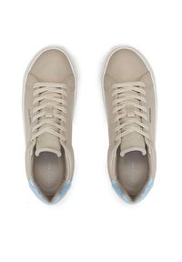 Calvin Klein Sneakersy Cupsole Lace Up W/Ml Lth HW0HW02119 Beżowy. Kolor: beżowy. Materiał: skóra #5
