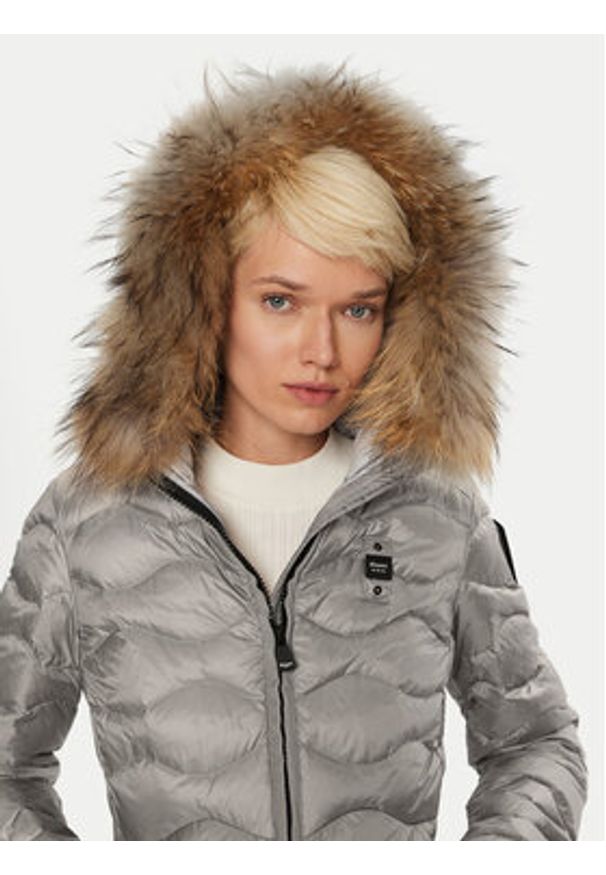 Blauer Kurtka puchowa 24WBLDC03048 Szary Regular Fit. Kolor: szary. Materiał: syntetyk