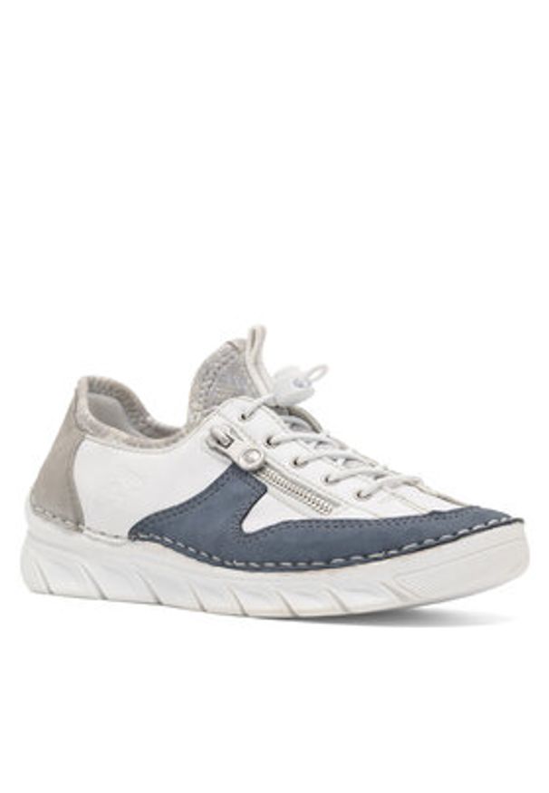 Rieker Sneakersy 55064-80 Biały. Kolor: biały. Materiał: skóra