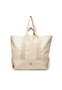 Tommy Jeans Torebka Tjw Tote Edition Canvas AW0AW17542 Beżowy. Kolor: beżowy