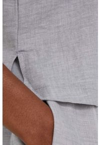 Answear Lab bluzka i spodnie z lnem damski kolor szary. Kolor: szary. Materiał: len #8