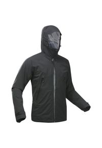 quechua - Kurtka turystyczna męska Quechua MH500 wodoodporna. Kolor: czarny. Materiał: materiał, elastan. Sport: wspinaczka #1