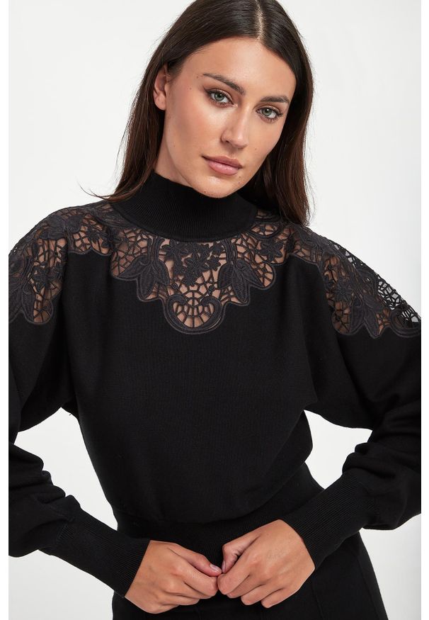 Twinset Milano - Sweter damski ażurowy TWINSET. Wzór: ażurowy