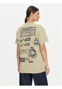 Vans T-Shirt VN000HHH Zielony Oversize. Kolor: zielony. Materiał: bawełna