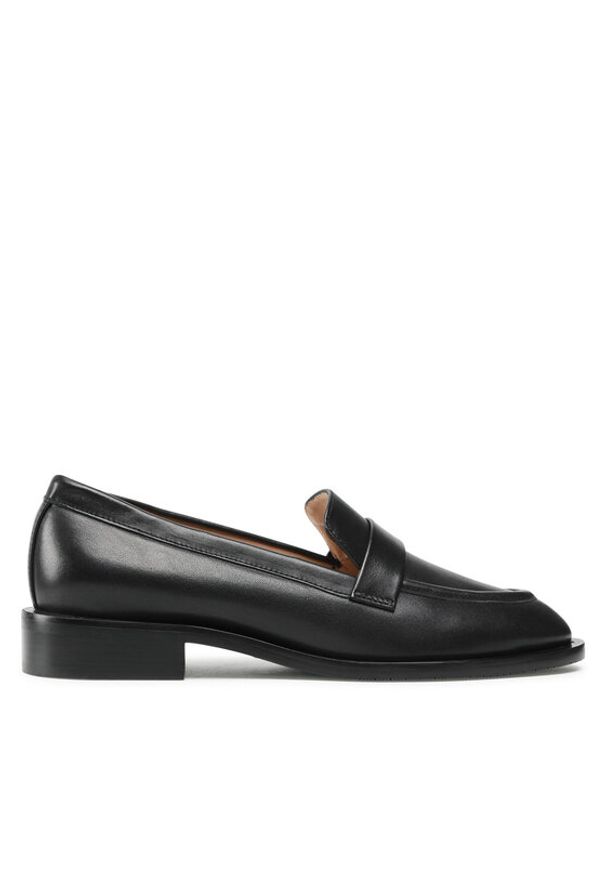 Stuart Weitzman Lordsy Palmer Sleek Loafer S5987 Czarny. Kolor: czarny. Materiał: skóra