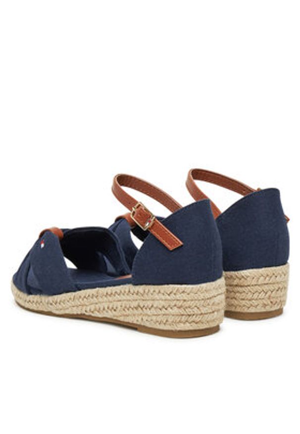 TOMMY HILFIGER - Tommy Hilfiger Espadryle T3A7-33801-0048 S Granatowy. Kolor: niebieski. Materiał: materiał