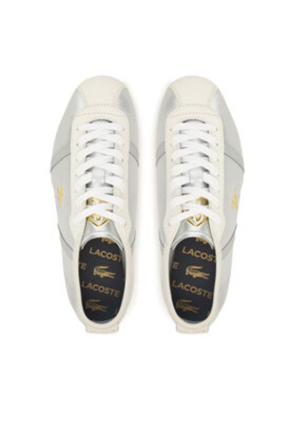 Lacoste Sneakersy Club-Low 7-50SFA0062 Srebrny. Kolor: srebrny. Materiał: skóra
