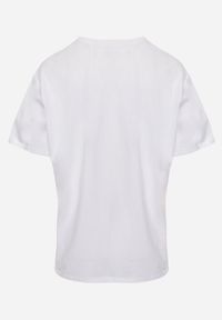 Renee - Biały Bawełniany T-shirt o Kroju Oversize Neduna. Okazja: na co dzień. Kolor: biały. Materiał: bawełna. Styl: casual, elegancki #2