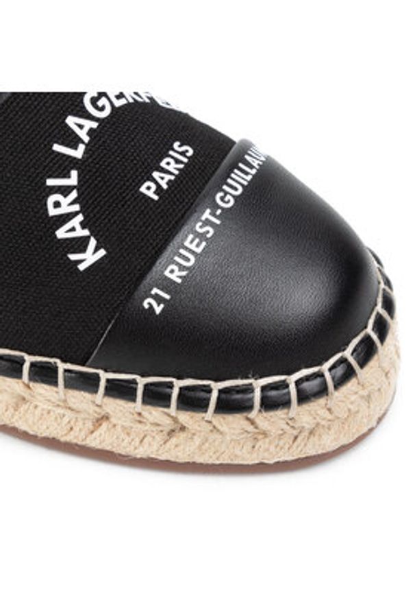 Karl Lagerfeld - KARL LAGERFELD Espadryle KL80108 Czarny. Kolor: czarny. Materiał: materiał