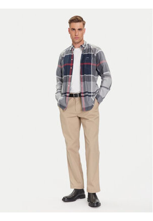 Barbour Koszula Dunoon MSH4980TN21 Szary Regular Fit. Kolor: szary. Materiał: bawełna