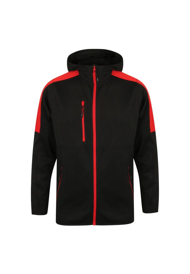 FINDEN & HALES - Aktywna Kurtka Soft Shell Dla Dorosłych Unisex. Kolor: czerwony, wielokolorowy, czarny