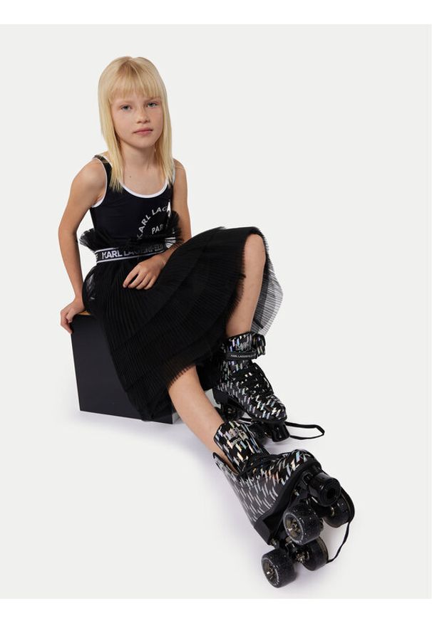 Karl Lagerfeld Kids Spódnica Z30093 D Czarny Regular Fit. Kolor: czarny. Materiał: syntetyk