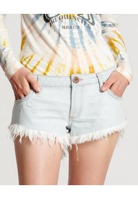 ONETEASPOON - Jeansowe szorty Bonita Low Waist. Stan: obniżony. Kolor: niebieski. Materiał: jeans. Wzór: aplikacja. Sezon: lato. Styl: klasyczny