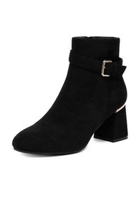 DeeZee Botki HX19021-9 Czarny. Kolor: czarny. Materiał: materiał #4