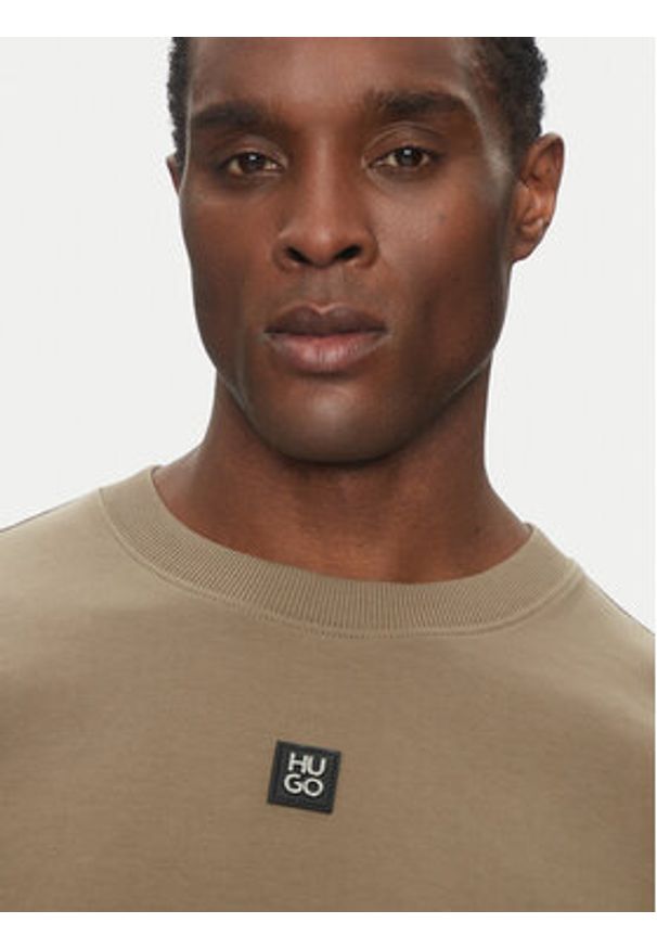 Hugo - HUGO Bluza Dettil 50533689 Brązowy Relaxed Fit. Kolor: brązowy. Materiał: bawełna