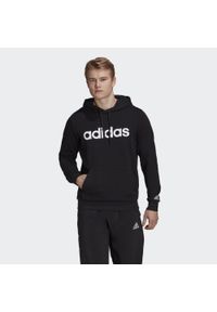 Adidas - Bluza męska adidas Essentials French Terry Linear Logo Hoodie. Typ kołnierza: kaptur. Kolor: czarny, biały, wielokolorowy