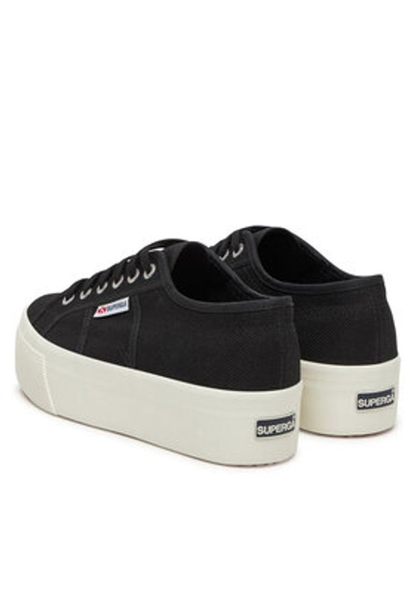 Superga Tenisówki 2790 Platform S9111LW Czarny. Kolor: czarny. Materiał: materiał. Obcas: na platformie