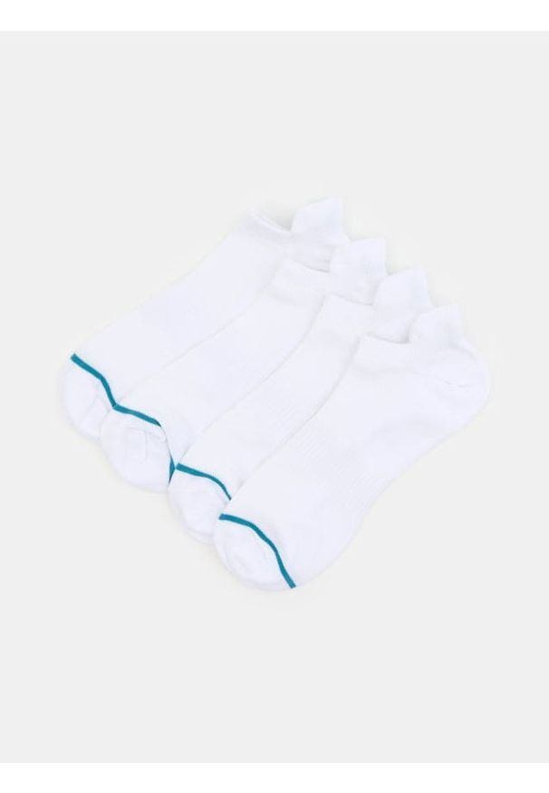 Sinsay - Krótkie skarpetki 4 pack - biały. Kolor: biały