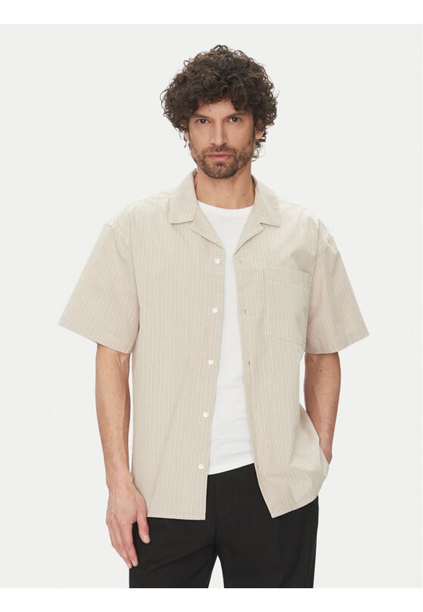 Jack & Jones - Jack&Jones Koszula Cody 12269801 Beżowy Relaxed Fit. Kolor: beżowy. Materiał: bawełna