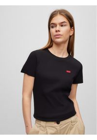 Hugo T-Shirt 50478510 Czarny Regular Fit. Kolor: czarny. Materiał: bawełna