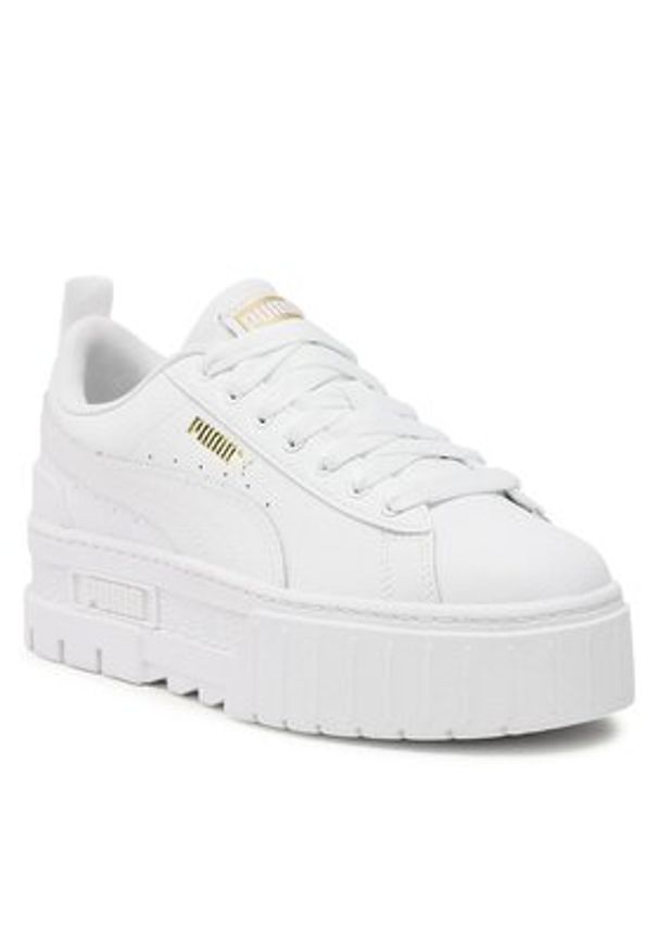 Puma Sneakersy Mayze Lth Jr 384527 Biały. Kolor: biały. Materiał: skóra