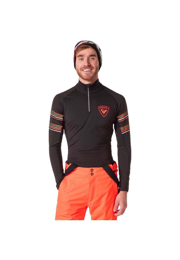 Longsleeve termoaktywny męski Rossignol Classique Hero 12 Zip 200. Kolor: czarny. Długość rękawa: długi rękaw. Sezon: zima. Sport: narciarstwo