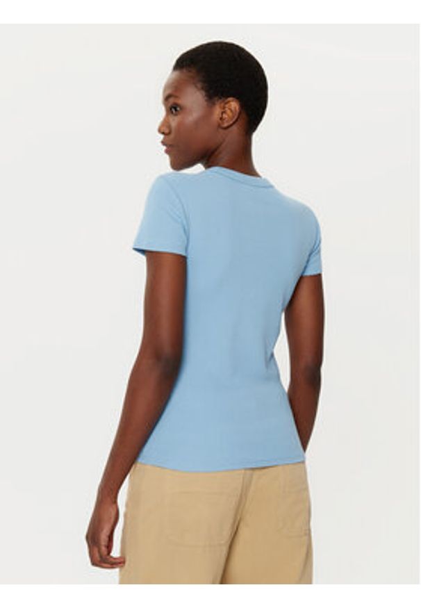 Hugo - HUGO T-Shirt Easy 50523924 Niebieski Slim Fit. Kolor: niebieski. Materiał: bawełna