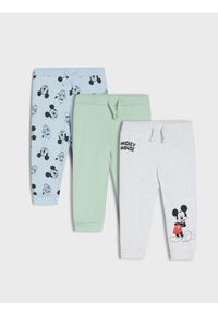 Sinsay - Spodnie 3 pack Mickey Mouse - niebieski. Kolor: niebieski. Wzór: motyw z bajki