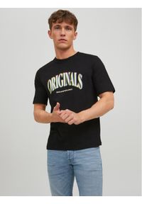 Jack & Jones - Jack&Jones T-Shirt Euphori 12232256 Czarny Standard Fit. Kolor: czarny. Materiał: bawełna