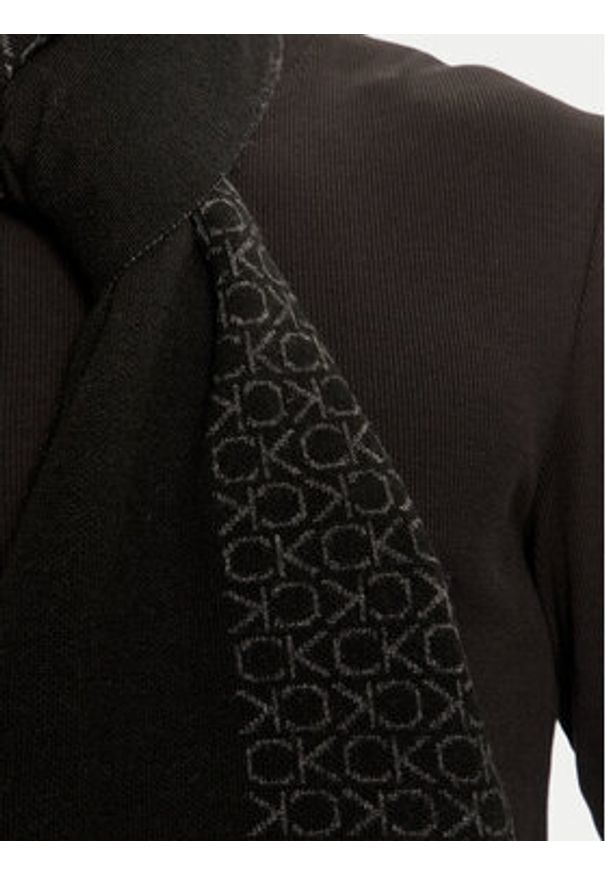 Calvin Klein Zestaw Szalik i Czapka Gs Ck Monogram Beanie + Scarf K50K512390 Czarny. Kolor: czarny. Materiał: materiał