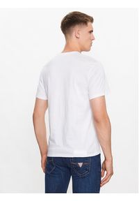 Guess T-Shirt M3YI90 K9RM1 Biały Slim Fit. Kolor: biały. Materiał: bawełna