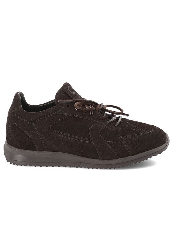 CheBello - Brązowe Sneakersy Chebello Modne Welurowe Obuwie Damskie. Okazja: na co dzień. Kolor: brązowy. Materiał: welur. Szerokość cholewki: normalna. Styl: casual, elegancki