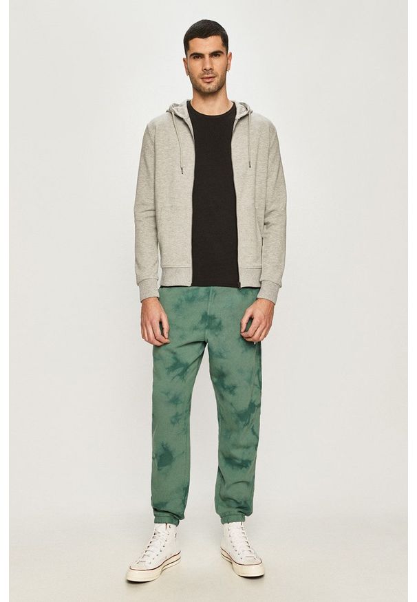Jack & Jones - Bluza. Okazja: na co dzień. Typ kołnierza: kaptur. Kolor: szary. Styl: casual