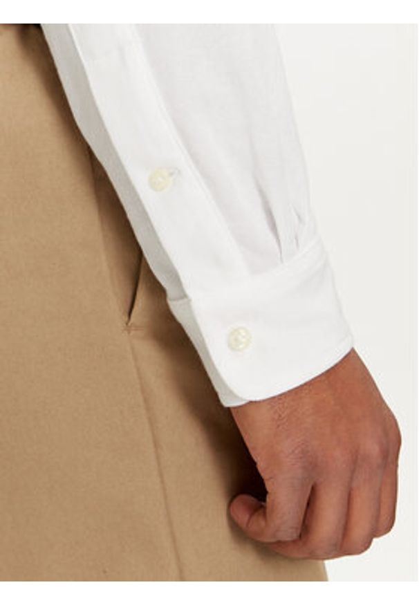 Polo Ralph Lauren Koszula 710932545002 Biały Custom Fit. Typ kołnierza: polo. Kolor: biały. Materiał: bawełna
