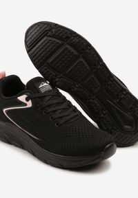 Born2be - Czarno-Różowe Buty Sportowe Sneakersy z Siateczki Uloniria. Okazja: na co dzień. Kolor: czarny. Materiał: jeans. Szerokość cholewki: normalna. Wzór: aplikacja #5