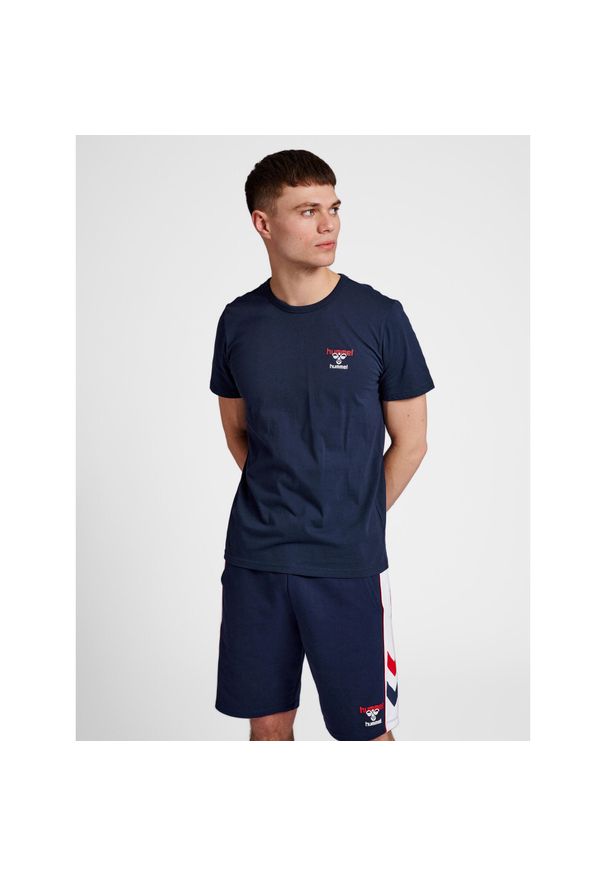 Koszulka Hummel IC Dayton. Kolor: niebieski. Materiał: bawełna, jersey. Wzór: aplikacja. Sport: piłka nożna