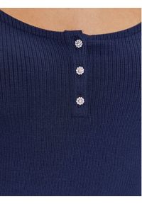 Guess Bluzka Karlee Jewel W2YP46 KBCO2 Granatowy Slim Fit. Kolor: niebieski. Materiał: wiskoza #5