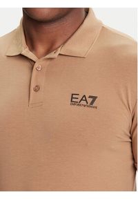 EA7 Emporio Armani Polo 8NPF14 PJVQZ U6171 Beżowy Regular Fit. Typ kołnierza: polo. Kolor: beżowy. Materiał: bawełna #4