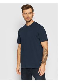 Selected Homme T-Shirt Colman 16077385 Granatowy Relaxed Fit. Kolor: niebieski. Materiał: bawełna