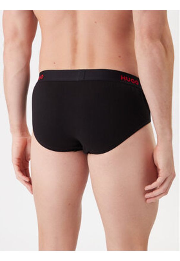Hugo - HUGO Komplet slipów Hipbrief Triple 50532570 Czarny. Kolor: czarny. Materiał: bawełna