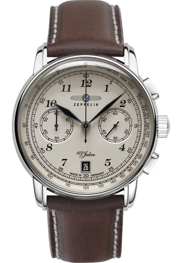 Zegarek Zeppelin Zegarek męski Zeppelin 7674-6 brązowy. Kolor: brązowy
