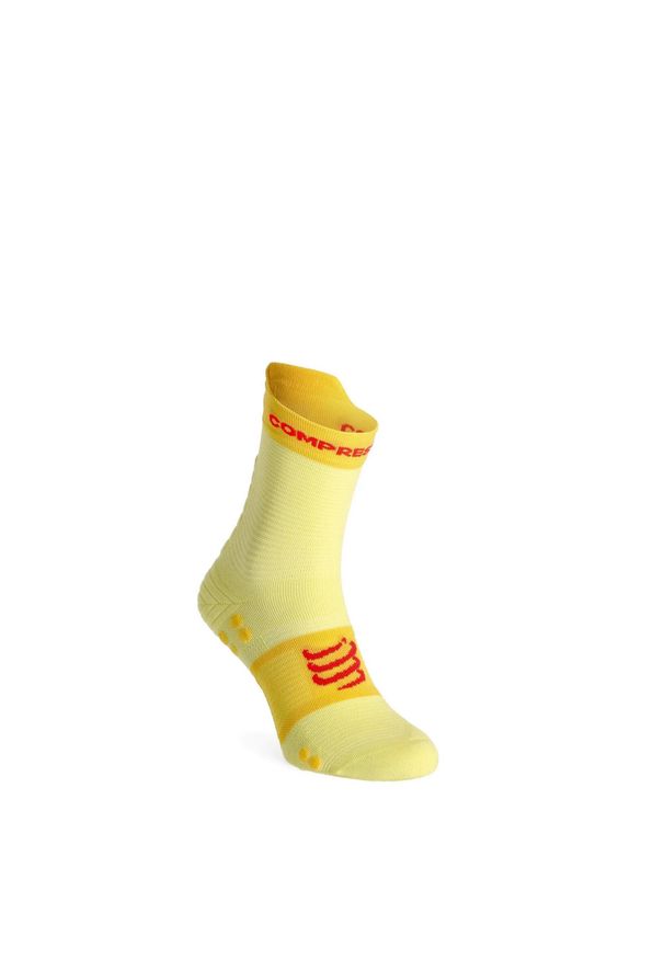 Skarpety biegowe Compressport Pro Racing Socks v4.0 Run High. Kolor: żółty