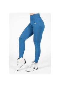 GORILLA WEAR - Hilton Bezszwowe Leginsy - Niebieski. Kolor: niebieski. Sport: fitness