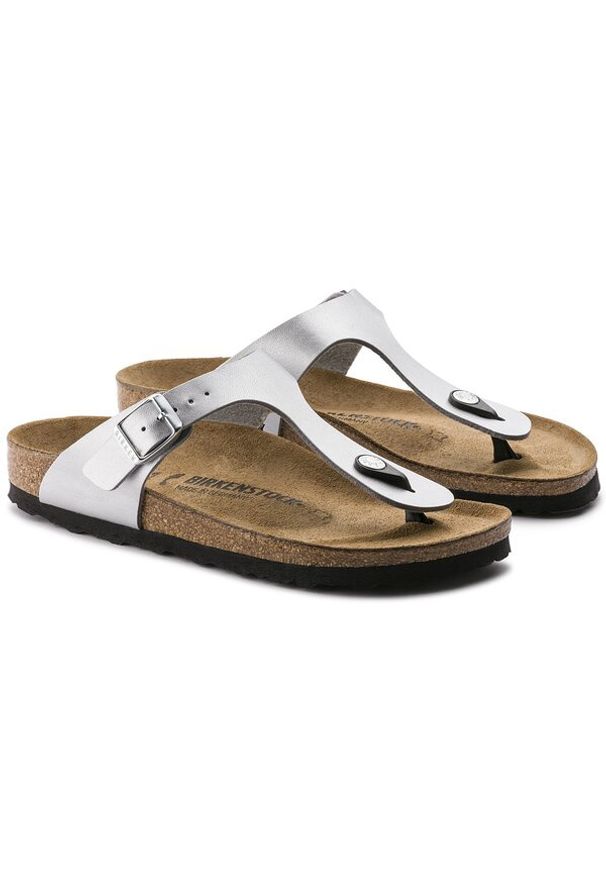 Japonki damskie Birkenstock Gizeh BF. Kolor: srebrny. Sezon: lato. Styl: młodzieżowy, sportowy