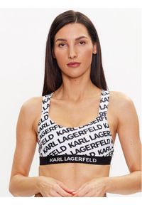 Karl Lagerfeld - KARL LAGERFELD Góra od bikini 230W2213 Biały. Kolor: biały. Materiał: syntetyk #1