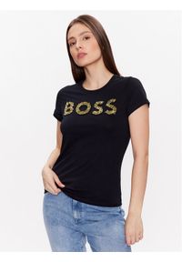 BOSS - Boss T-Shirt 50484646 Czarny Slim Fit. Kolor: czarny