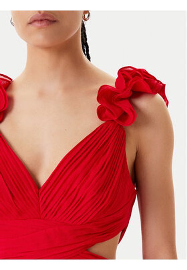 Morgan Sukienka wieczorowa 251-RISSAL Czerwony Regular Fit. Kolor: czerwony. Materiał: syntetyk. Styl: wizytowy