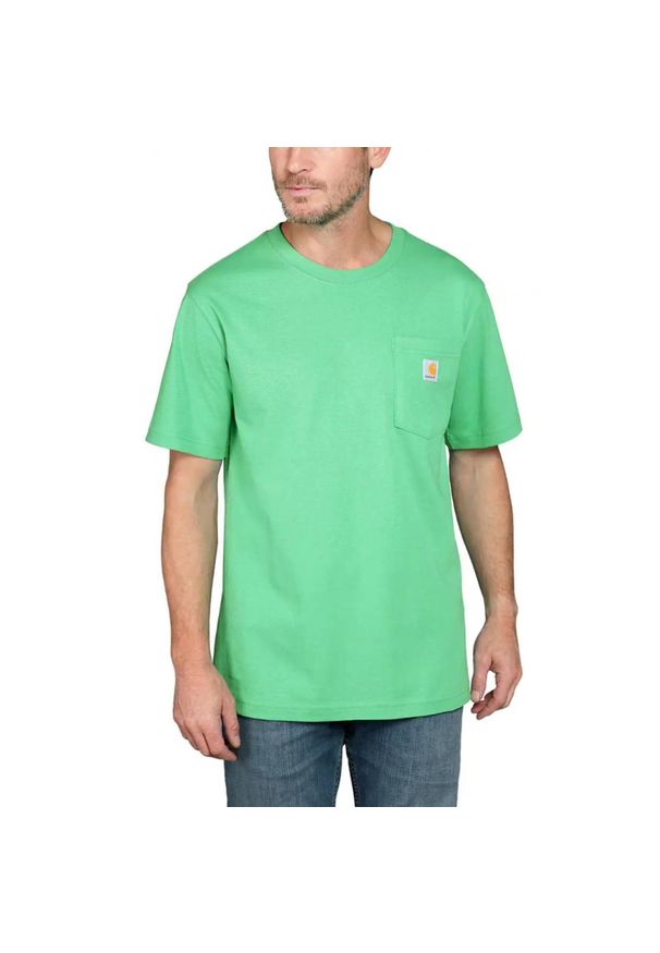 Koszulka sportowa męska T-shirt Carhartt Heavyweight Pocket K87. Kolor: zielony