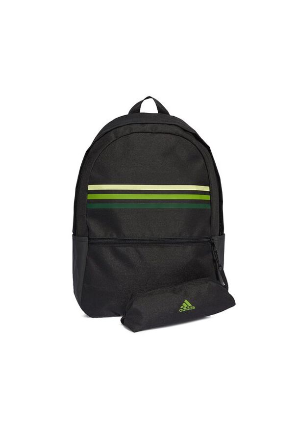 Adidas - adidas Plecak Classic Horizontal 3-Stripes Backpack HY0743 Czarny. Kolor: czarny. Materiał: materiał